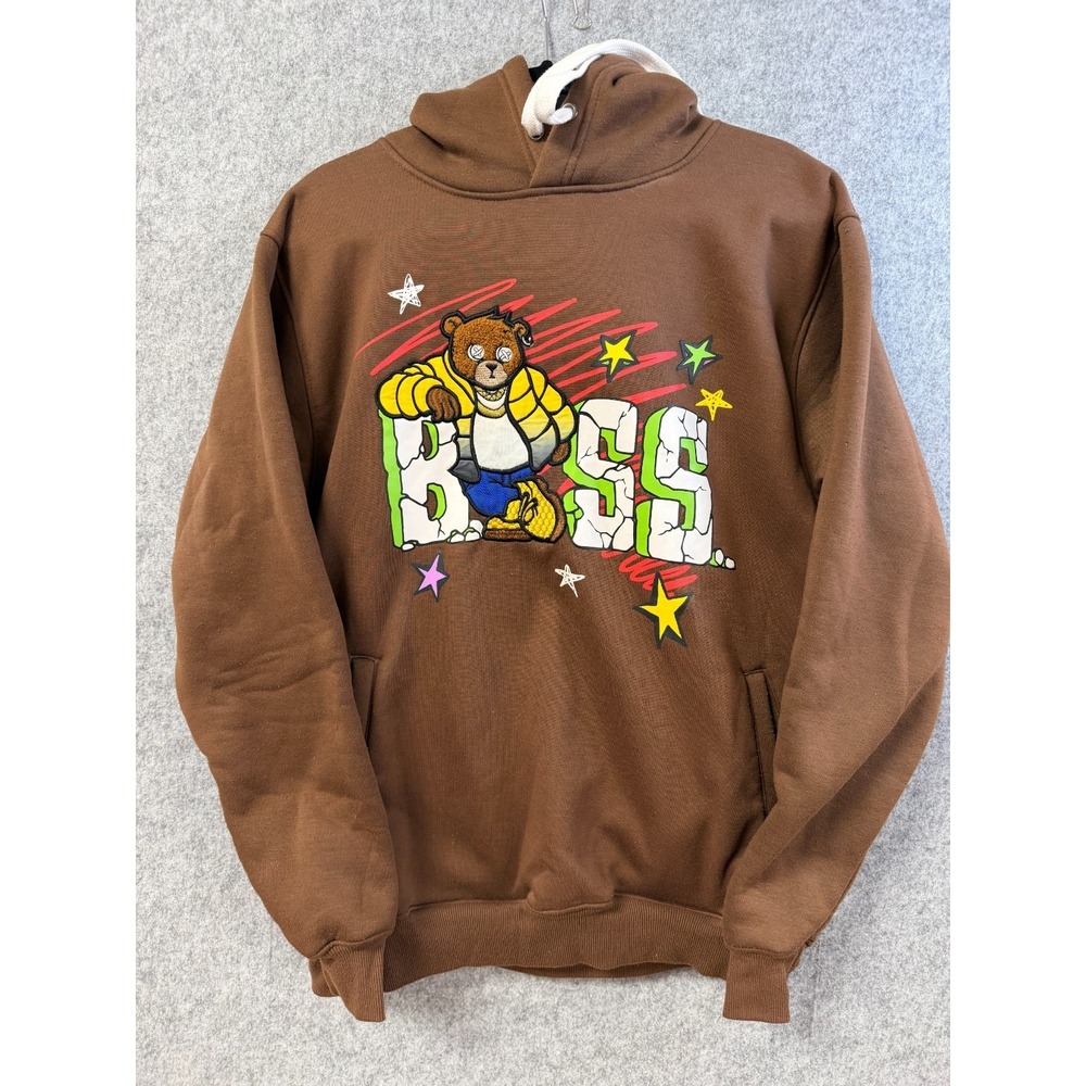 Bleecker & Mercer "BOSS"‎ Bear Hoodie Brown Men's Size L